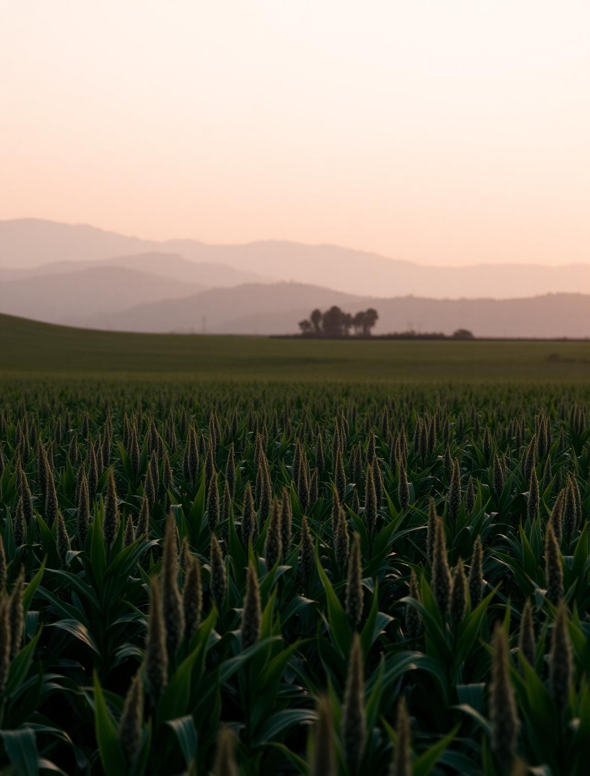 Campo de agricultura brasileira ao amanhecer